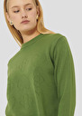 Preppy green merino wool sweater Burgundy, Cactus TARA JARMON