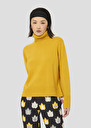 Palia yellow sweater in alpaca and merinos wool Almond, Blush, Gray grey, Green, Lemon yellow, Night, Old pink TARA JARMON