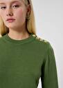Prunette green wool sweater Black, Cactus, Gray grey, Off-white TARA JARMON