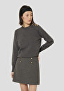 Prunette grey wool sweater Black, Gray grey, Off-white TARA JARMON