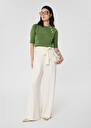 Pastelle green wool sweater Black, Cactus, Gray grey, Off-white TARA JARMON