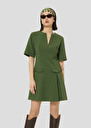 Riyu green crepe dress Black, Cactus TARA JARMON