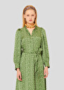 Rivoltina green with white polka dots dress Cactus, Chocolate TARA JARMON