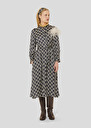 Rivoltina midnight blue flower printed dress Cactus, Charcoal, Chocolate, Green, Night TARA JARMON
