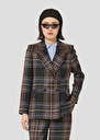 Valson midnight blue tartan vest Black, Chocolate, Night TARA JARMON