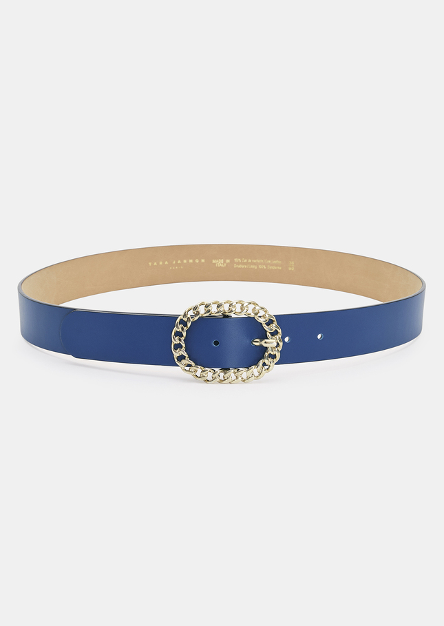 Gigi belt midnight blue leather Denim TARA JARMON