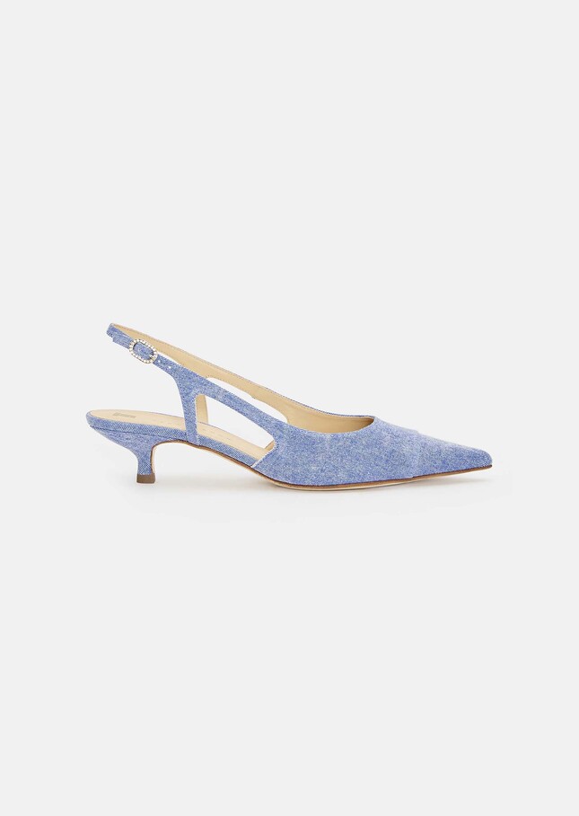 Kaia gold blue denim loafers Indigo TARA JARMON