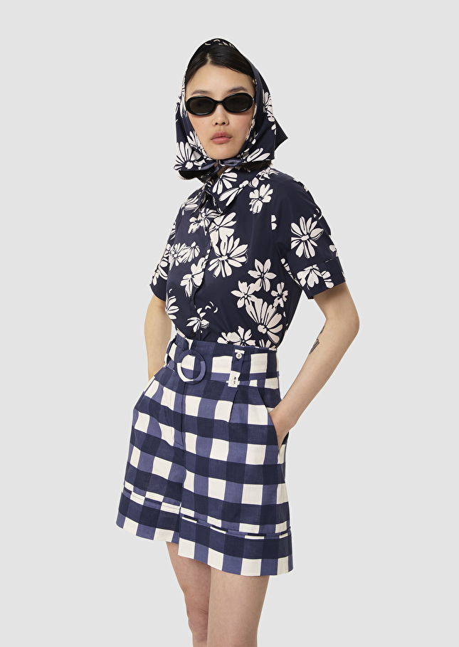 Charles midnight blue with a floral print Night TARA JARMON