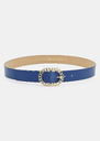 Gigi belt midnight blue leather Craie, Denim TARA JARMON