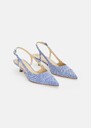 Kaia gold blue denim loafers Indigo TARA JARMON