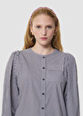 Candeur grey ribbed poplin shirt Charcoal TARA JARMON