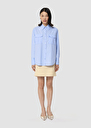 Cassandre blue poplin shirt Horizon TARA JARMON