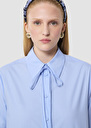 Clarissa blue poplin shirt Horizon, White TARA JARMON