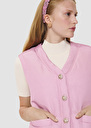 Dario matte pink sleeveless down jacket Blush TARA JARMON