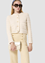 Giuda ecru cotton cardigan Bonbon, Horizon, Off-white TARA JARMON