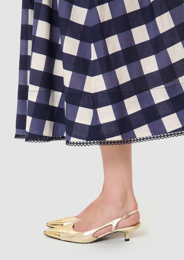 Javoue midnight blue gingham skirt Night TARA JARMON