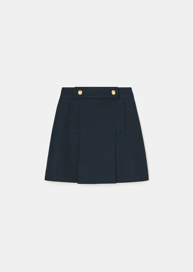 Jimmy midnight blue tailored wool skirt Night TARA JARMON