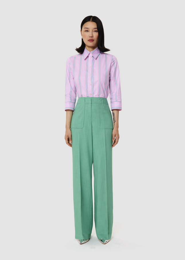 Pan green in flammed fabric Green TARA JARMON
