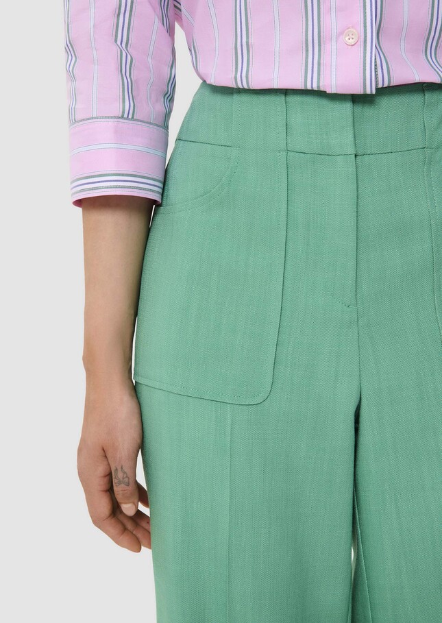 Pan green in flammed fabric Green TARA JARMON