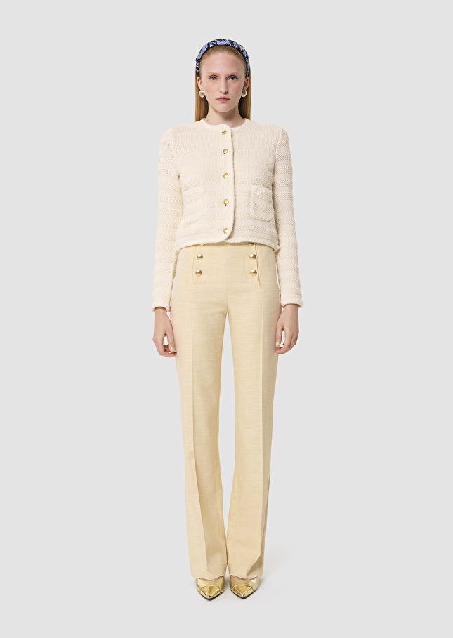 Pepino yellow tailored canvas pants Vanilla TARA JARMON
