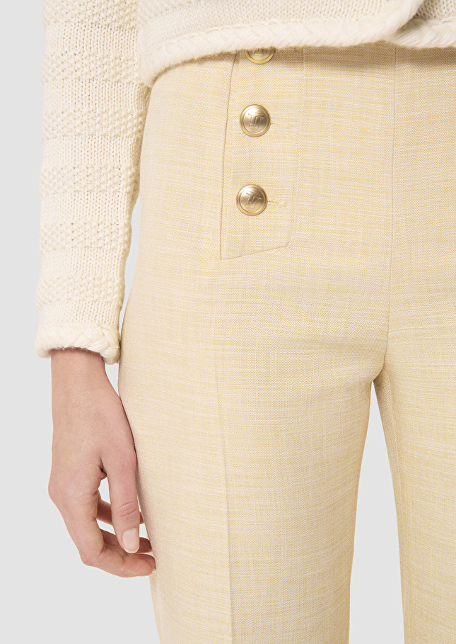 Pepino yellow tailored canvas pants Vanilla TARA JARMON