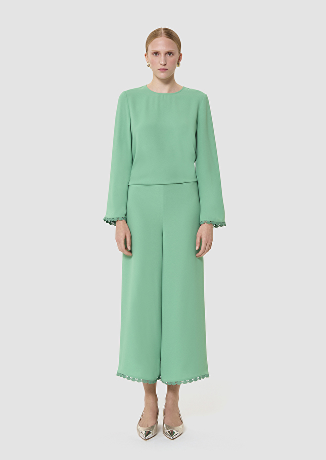 Positive green crepe pants Green TARA JARMON