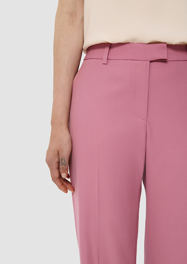 Poupee rose tailored wool pants Rosewood TARA JARMON