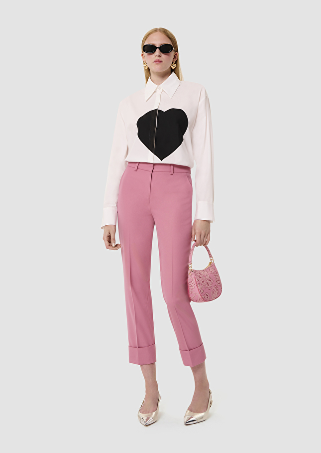 Philippa pink tailored wool pants Rosewood TARA JARMON