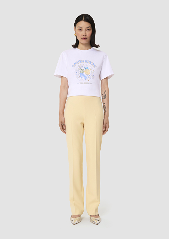 Papillon yellow double canvas pants Vanilla TARA JARMON