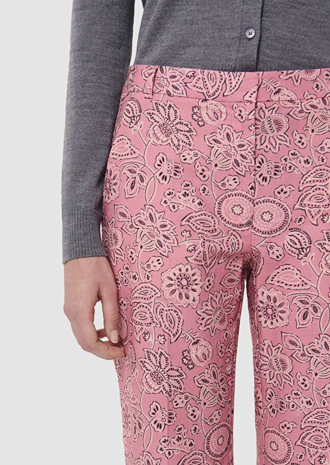 Pampille pink pants with bandana pattern Rosewood TARA JARMON