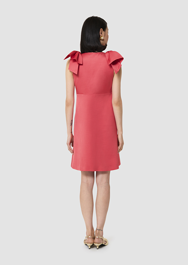 Remarquable red satin linen dress Poppy TARA JARMON