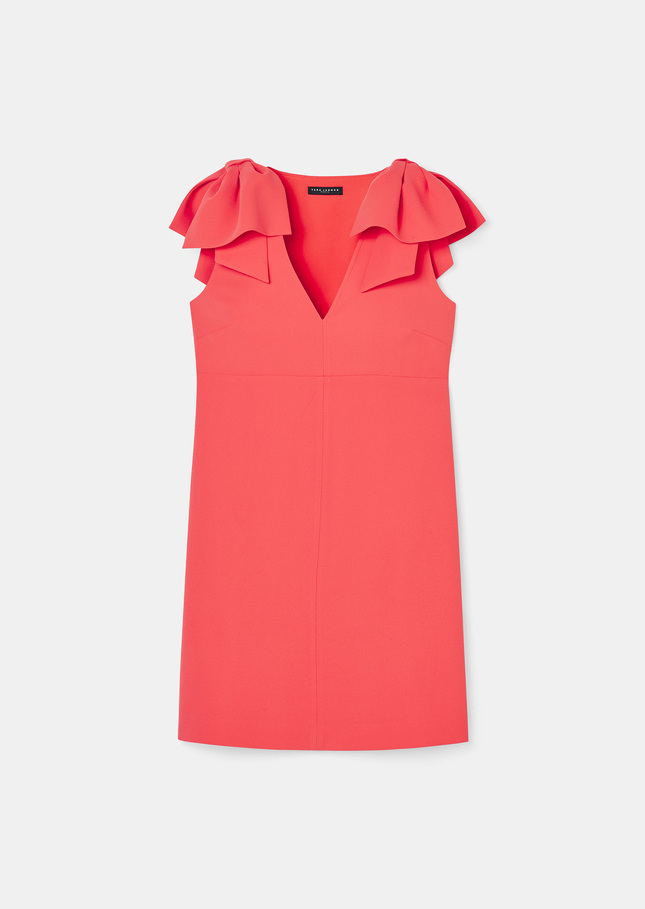 Remarquable red satin linen dress Poppy TARA JARMON