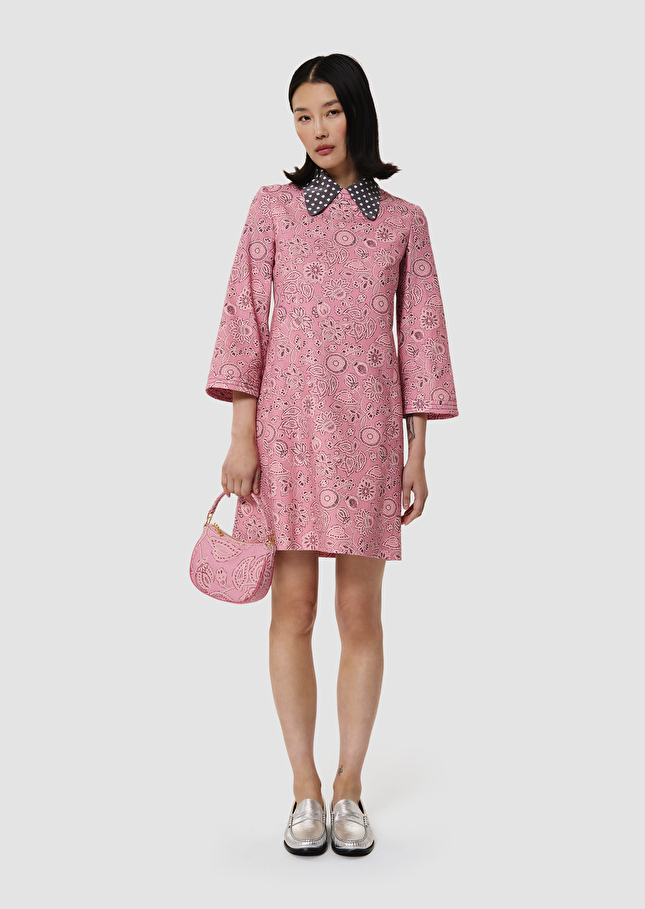 Rivanna pink dress with bandana pattern Rosewood TARA JARMON