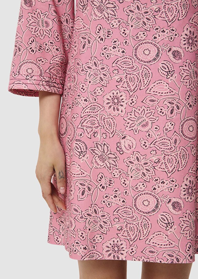 Rivanna pink dress with bandana pattern Rosewood TARA JARMON