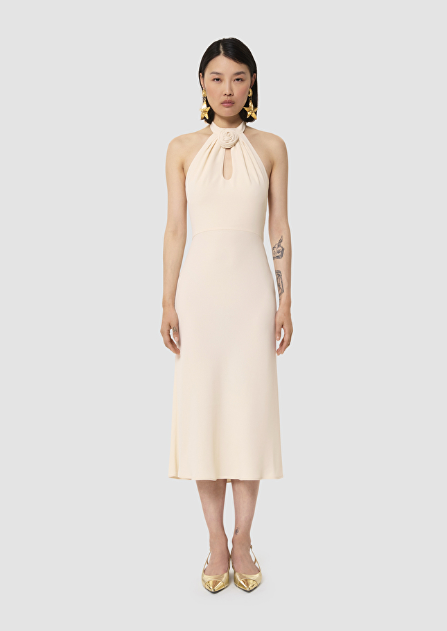 Rosanne ecru crepe dress Off-white TARA JARMON