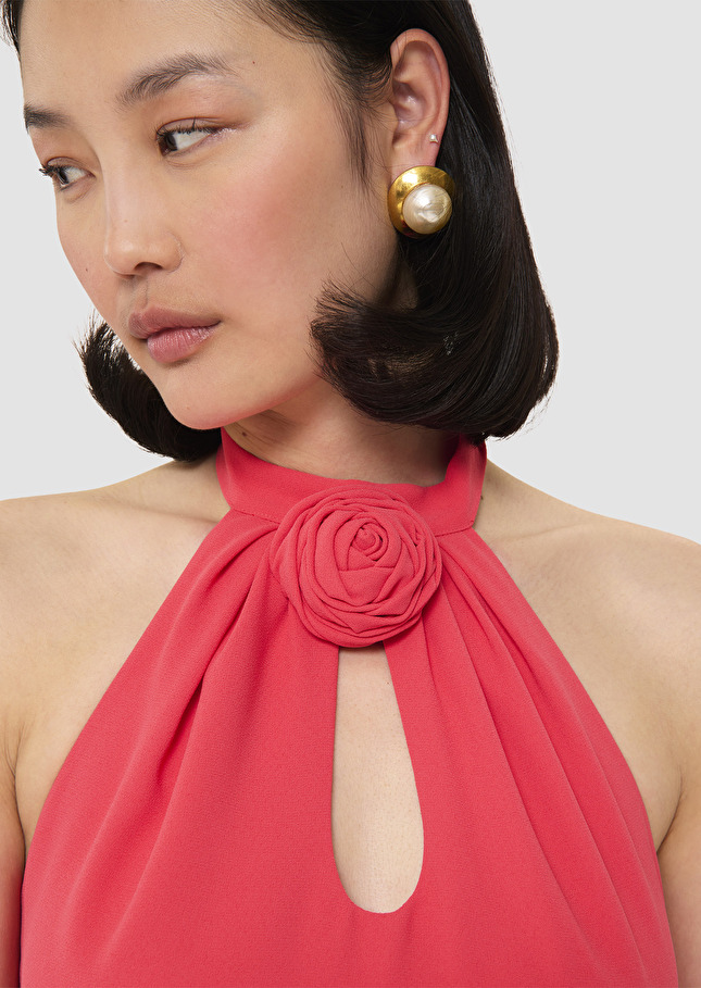 Rosanne red crepe dress