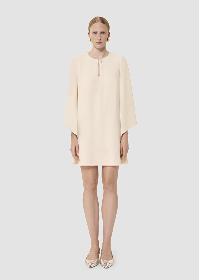 Raonie ecru crepe dress Off-white TARA JARMON