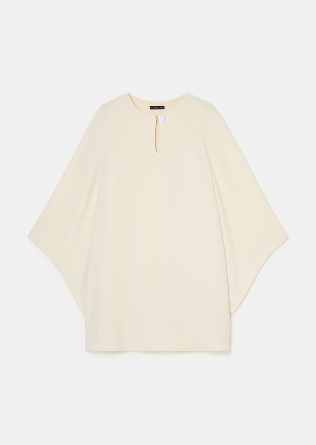 Raonie ecru crepe dress Off-white TARA JARMON