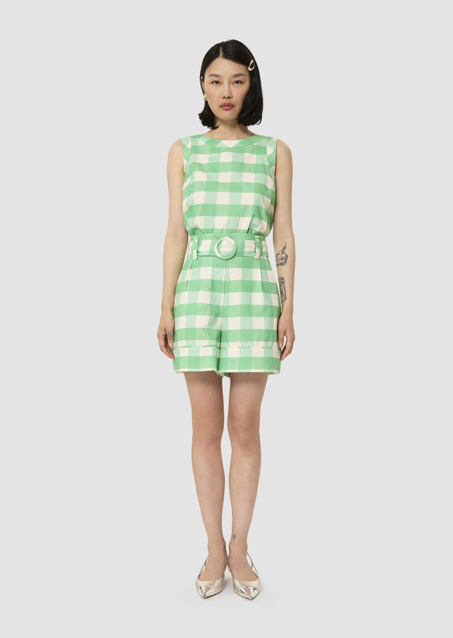 Shelby green gingham short Green TARA JARMON