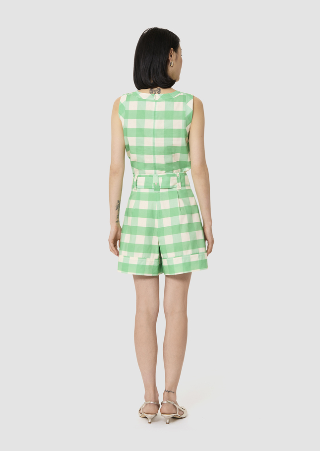 Shelby green gingham short Green TARA JARMON