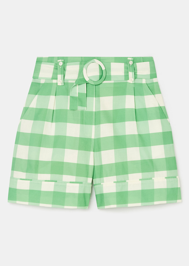 Shelby green gingham short Green TARA JARMON