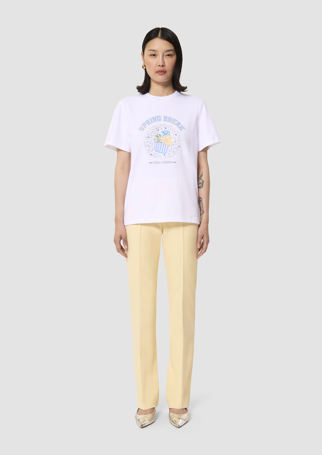 T-shirt Tara Jarmon Occasion - Taille 38/40 - Couleur Beige - Manches Longues - Très Bon état