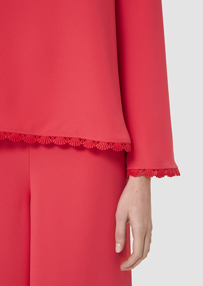 Tazzio red crepe top Poppy TARA JARMON