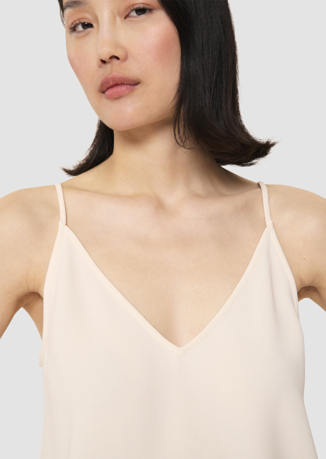 Tamara ecru crepe top Off-white TARA JARMON