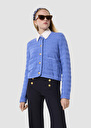 Giuda blue cotton cardigan Bonbon, Horizon, Off-white TARA JARMON