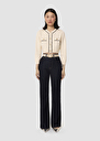Gemini ecru wool and cotton cardigan Off-white TARA JARMON