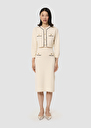 Jylia ecru wool skirt Off-white TARA JARMON