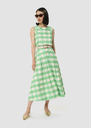 Javoue green gingham skirt Green, Night, Pink TARA JARMON
