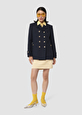 Mannie midnight blue double cotton coat Night TARA JARMON
