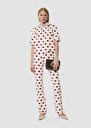 Paivan ecru pants with pink hearts Craie TARA JARMON